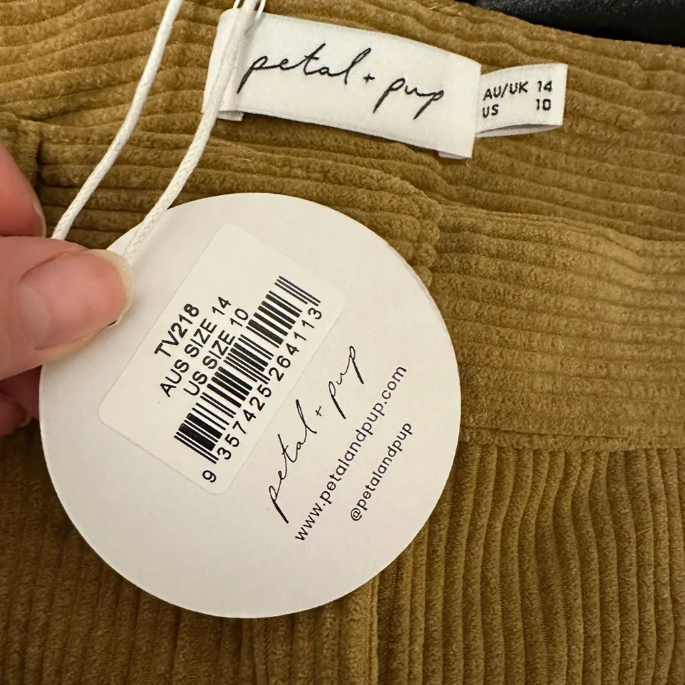 NWT Petal & Pup Talaren Pant in Tan Corduroy Size 10 - Picture 5 of 9